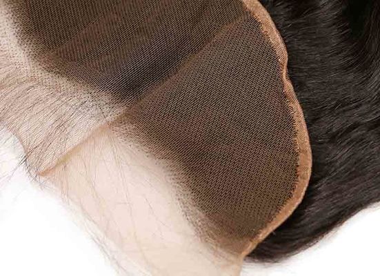 Marrone chiaro chiusura in pizzo svizzero frontale 13x4 capelli umani vergini