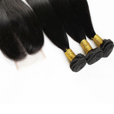 100g di estensioni di capelli umani vergini in fasci naturali neri con chiusura