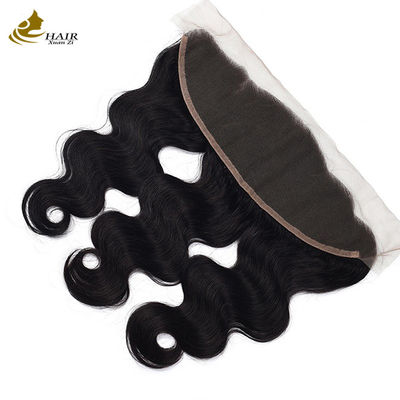 Base di seta Capelli umani Cerniera Chiusura Corpo frontale Onda personalizzata