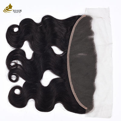 Base di seta Capelli umani Cerniera Chiusura Corpo frontale Onda personalizzata