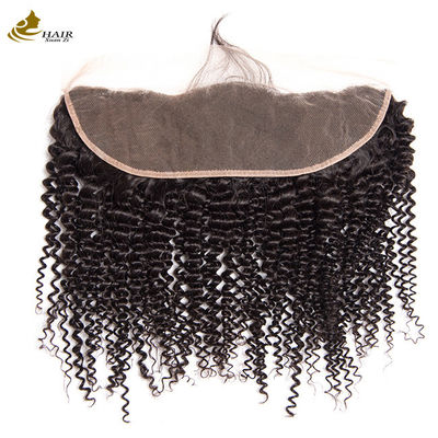 Chiusura frontale di pizzo per capelli umani 13x4 HD Kinky Curl Capelli umani Chiusura frontale di pizzo