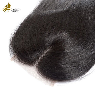 Capelli lisci Cerniera svizzera Chiusura frontale 4x4 Colore naturale Parte centrale