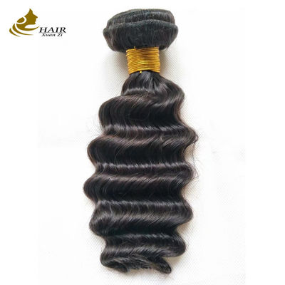 12A Grade Deep Wave Virgin Human Hair Bundles 95-100g Con Chiusura Personalizzata