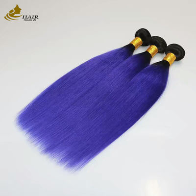 Colore popolare Remy Capelli umani Tessuto Blu Colore Ombra Estensioni di capelli umani