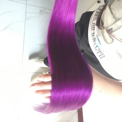 613 Ombra colorata Estensioni di capelli umani Fasci di tessitura 1B viola
