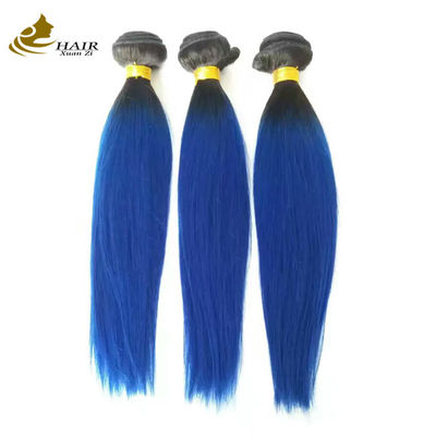 Ragazza Brasile Ombre Estensioni di capelli umani Fusioni Blu 1B