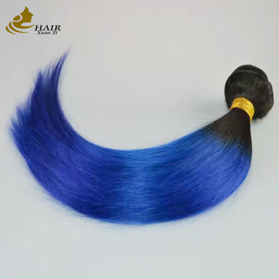 Ragazza Brasile Ombre Estensioni di capelli umani Fusioni Blu 1B