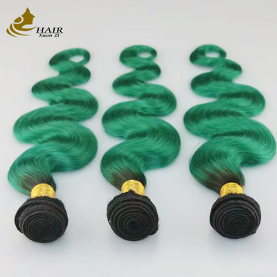Ombra verde liscia Estensioni di capelli umani 8 pollici-30 pollici