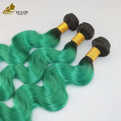Ombra verde liscia Estensioni di capelli umani 8 pollici-30 pollici