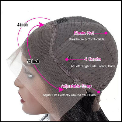 Borgoña Perrucche personalizzate per capelli umani Afro Kinky Curly Style