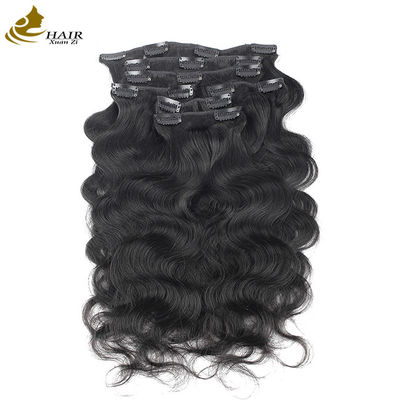 Colore Clip senza cuciture in estensioni di capelli corpo onda 18 pollici