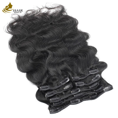 Colore Clip senza cuciture in estensioni di capelli corpo onda 18 pollici