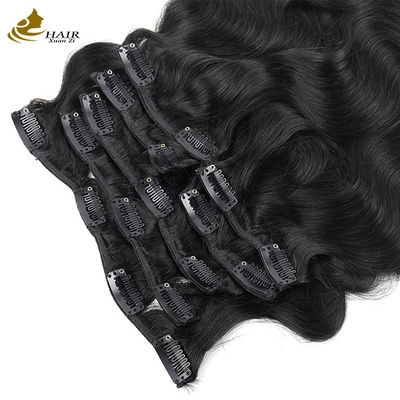 Colore Clip senza cuciture in estensioni di capelli corpo onda 18 pollici