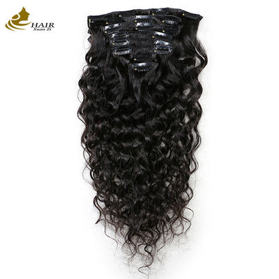 ODM Black Clip In Hair Extensions Deep Wave Quick Weave Leggere
