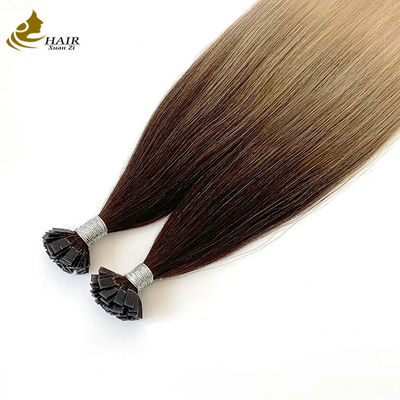 Flat Keratin T U Tip Remy Hair Extensions Bionda su misura