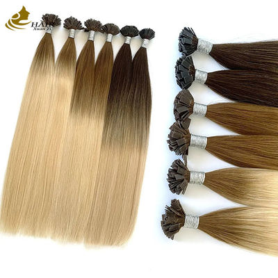 Flat Keratin T U Tip Remy Hair Extensions Bionda su misura