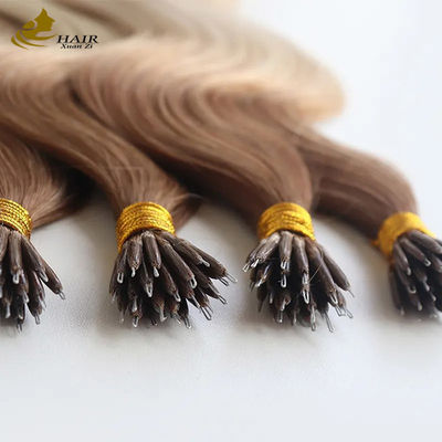 ODM estensioni di capelli preconfezionate a nano 100% capelli umani corpo ondulato estensioni di capelli umani