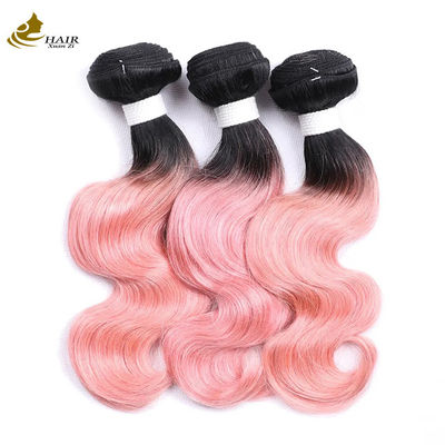 Malese rosa capelli umani vergini 20 pollici 1B naturale aspetto