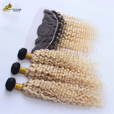 1B/613 Fascio per capelli umani peruviano-brasiliano con chiusura frontale in pizzo