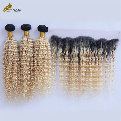 1B/613 Fascio per capelli umani peruviano-brasiliano con chiusura frontale in pizzo