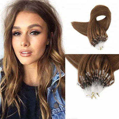 Estensione dei capelli 100% Vergine Umana Nano Micro Anello Marrone