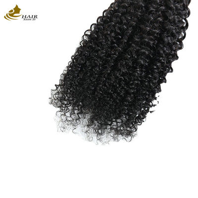 Strette ricciole Tessile Tessile Estensioni di capelli Afro Kinky Fusioni Nero naturale