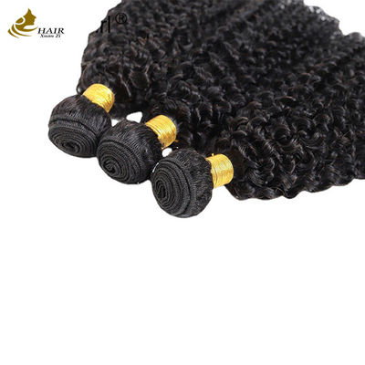 Strette ricciole Tessile Tessile Estensioni di capelli Afro Kinky Fusioni Nero naturale