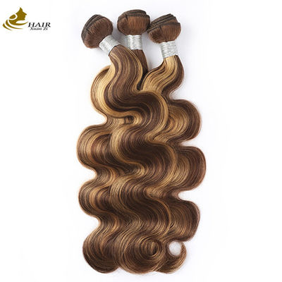 Pianoforte 4/27 Estensioni di capelli Ombra colorata Capelli umani Corpo onda