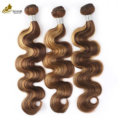 Pianoforte 4/27 Estensioni di capelli Ombra colorata Capelli umani Corpo onda