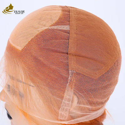 Orange Realistic Human Hair Parrucche Full Lace 27 miele bionda 180% Densità
