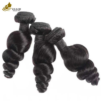 Bollino di capelli umani brasiliani a onda libera Estensioni di capelli neri naturali