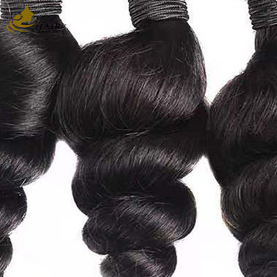 Bollino di capelli umani brasiliani a onda libera Estensioni di capelli neri naturali