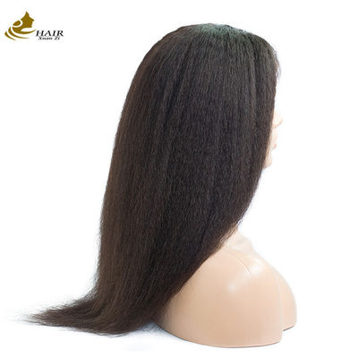 Perrucche per capelli umani personalizzate Kinky Straight 13*4 Perrucche per capelli umani a pizzo frontale