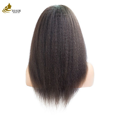 Perrucche per capelli umani personalizzate Kinky Straight 13*4 Perrucche per capelli umani a pizzo frontale