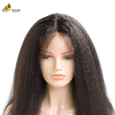 Perrucche per capelli umani personalizzate Kinky Straight 13*4 Perrucche per capelli umani a pizzo frontale