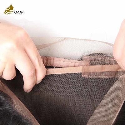 Capelli umani vergini allineati a cuticule dritta 360 chiusura a pizzo completo