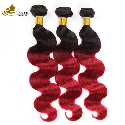 Colore Ombre Rosso Capelli Umani Brasiliani Con Chiusura
