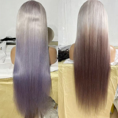 Parrucca europea Nuova lunghissima parrucca di pizzo di colore viola