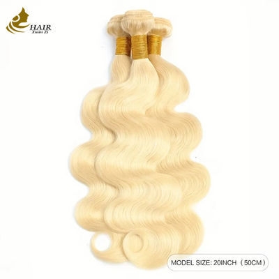 Ingrosso di capelli umani vergini vietnamiti a doppio disegno 613# capelli biondi di colore corporeo