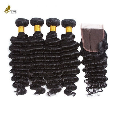 Cuticule allineato Deep Wave Hair Bundles Loose Wave Human Hair Bundles per capelli naturali e lucidi