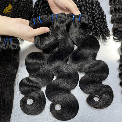 100% capelli brasiliani non trasformati ingrosso capelli umani vergini fasci di corpo onda