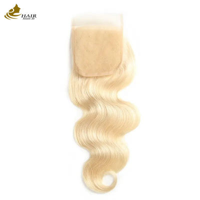 Chiusura a pizzo sottile trasparente Capelli vergini umani 4X4 2X6 5X5 Chiusura a pizzo