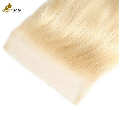 Chiusura a pizzo sottile trasparente Capelli vergini umani 4X4 2X6 5X5 Chiusura a pizzo