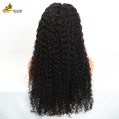 Wholesale trasparente 13X4 pizzo fronte Kinky riccio brasiliano vergine parrucca di capelli umani
