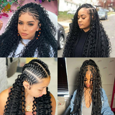 8-30 pollici capelli umani in massa profondità d'onda Peso personalizzabile per un aspetto naturale