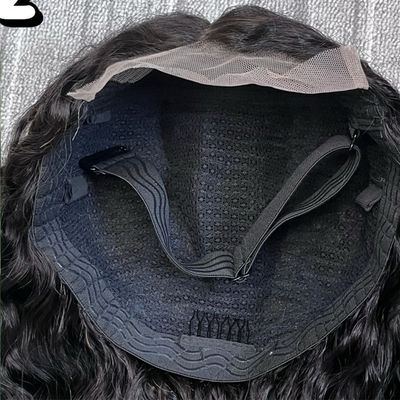 12 pollici senza adesivo 5 * 5 Frontale pizzo capelli umani parrucca onde d'acqua senza adesivo seta Top pieno pizzo parrucca