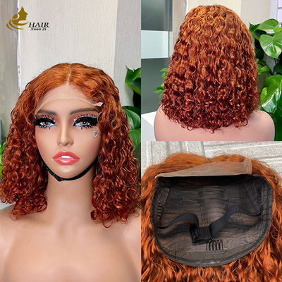 Orange Color Curl 100 Virgin Human Hair 5*5 Ready To Go Silk Top senza colla Full Lace Perugia facile da indossare