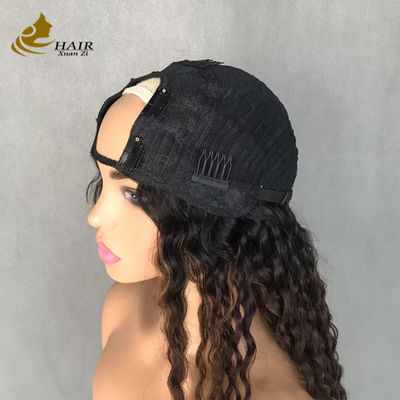 Perugia donna lunga ondata ricci 1b/4/27 colorata Capelli umani Perugia a forma di U