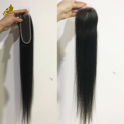 Chiusura in capelli umani con lace invisibile HD 2x6 lisci brasiliani