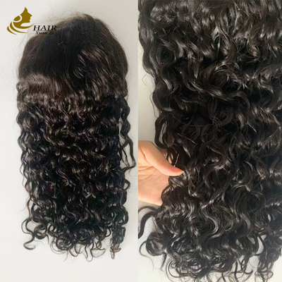 Parrucca Full Lace Glueless HD 13*6 con onde d'acqua nere naturali da 20 pollici, densità 250%, con attaccatura dei capelli naturale